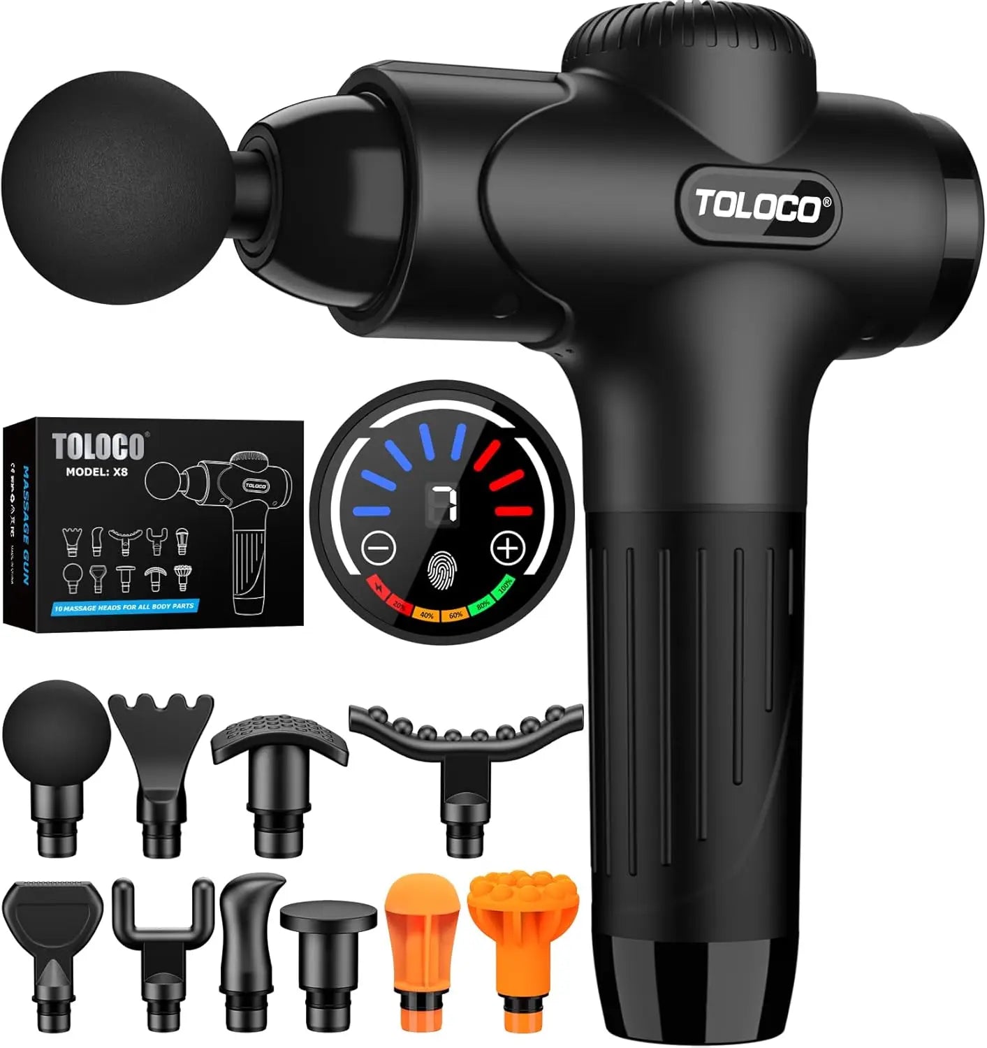 10-Head Deep Tissue Massage Gun