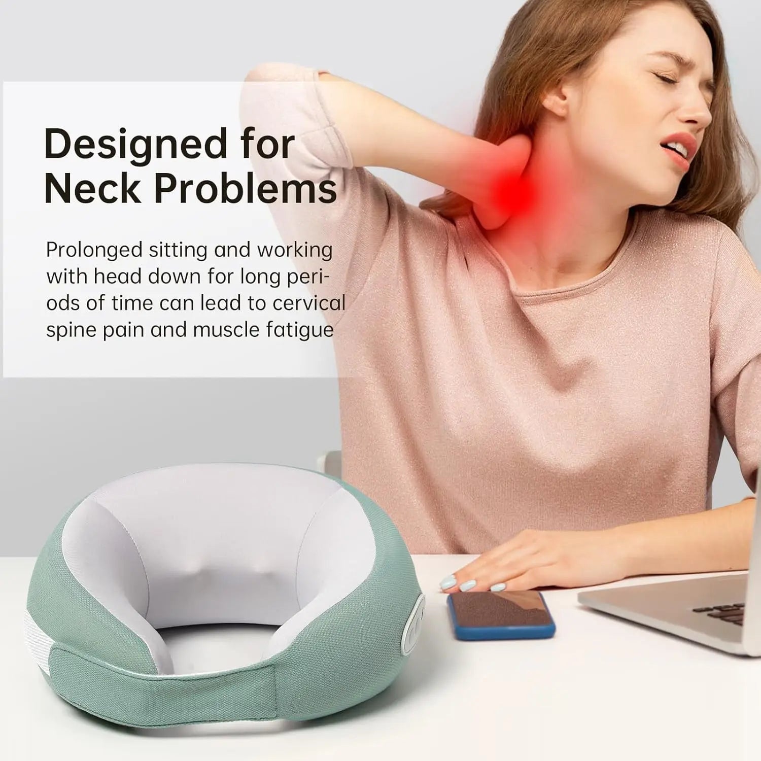 Cordless Shiatsu Neck Massage Pillow