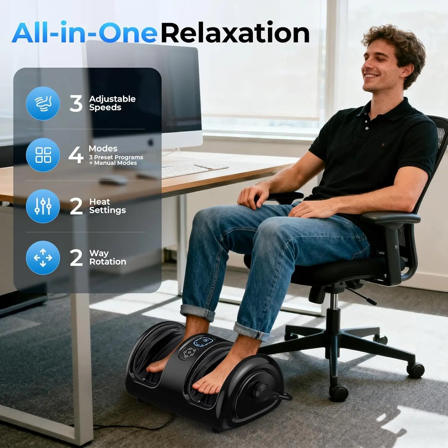 Shiatsu Heated Foot & Calf Massager