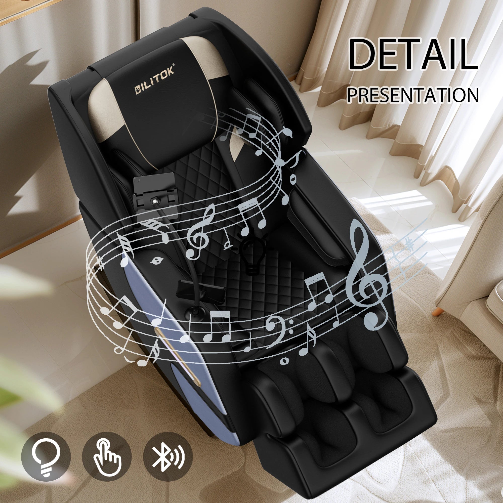 Zero Gravity Massage Chair with Bluetooth