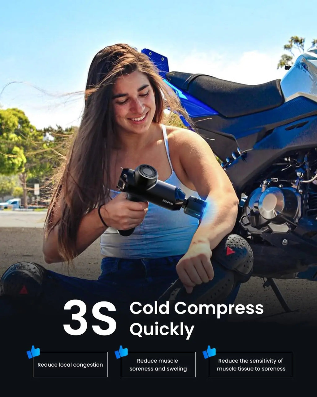 Power Thermacool Heat & Cold Massage Gun