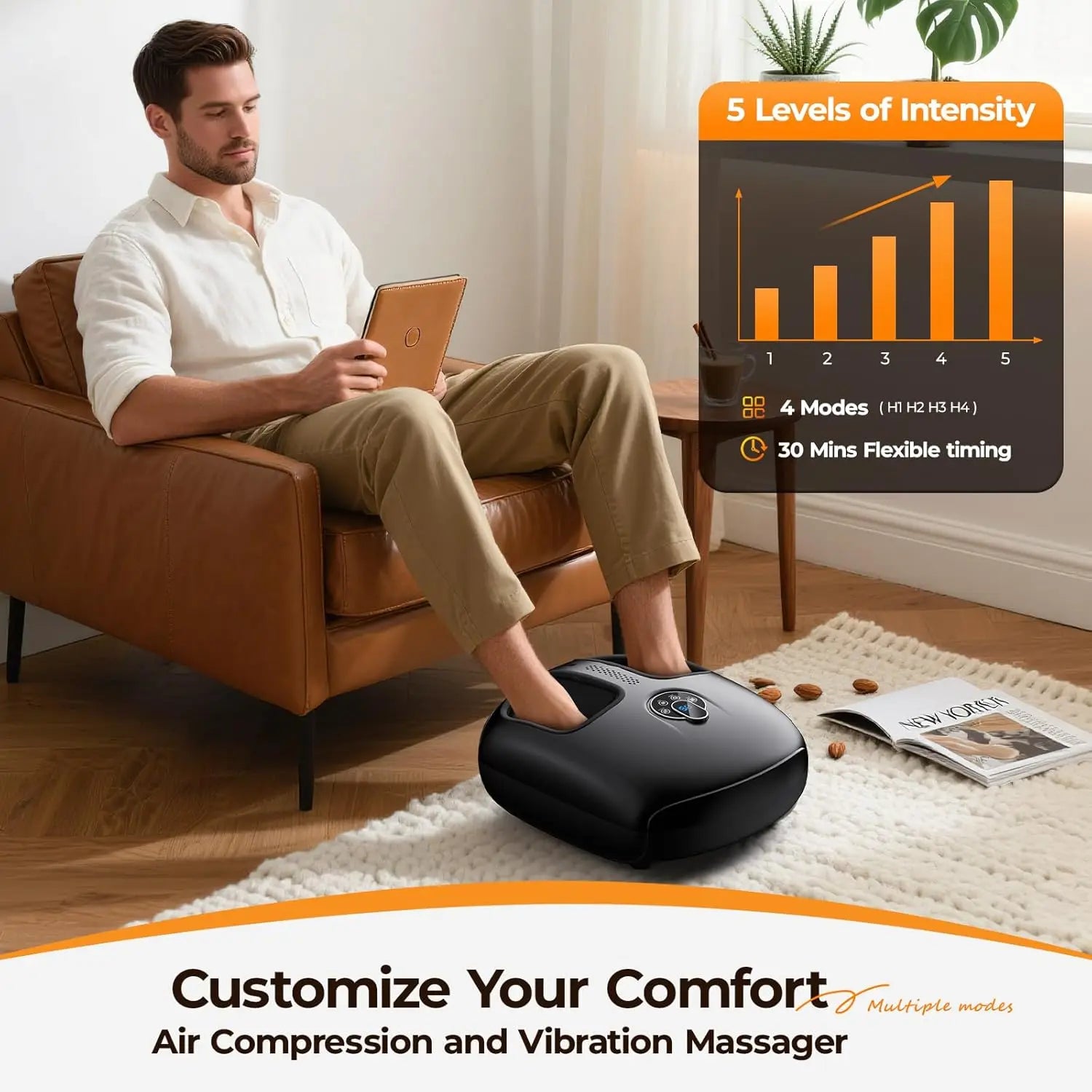 Shiatsu Heat Compression Foot Massager