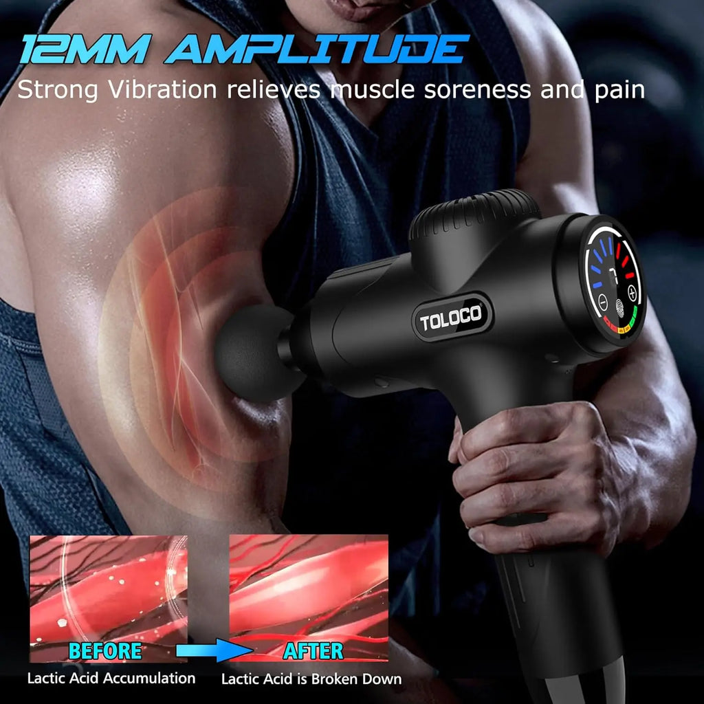 10-Head Deep Tissue Massage Gun