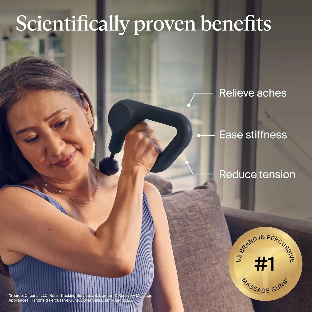 Quiet Bluetooth Percussion Massage Gun (Black)