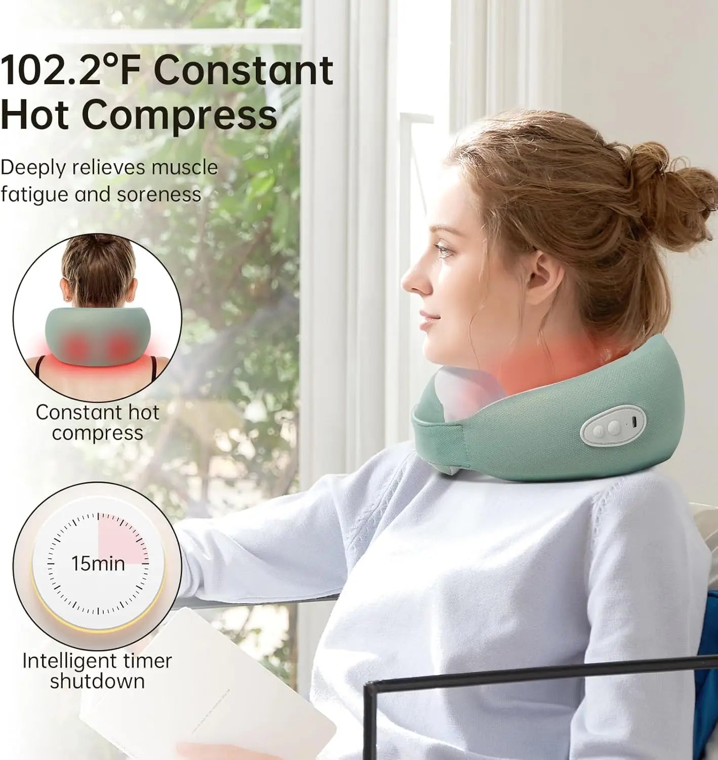 Cordless Shiatsu Neck Massage Pillow
