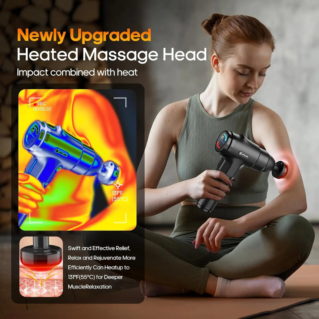 Silent Deep Tissue Massage Gun (7 Heads)