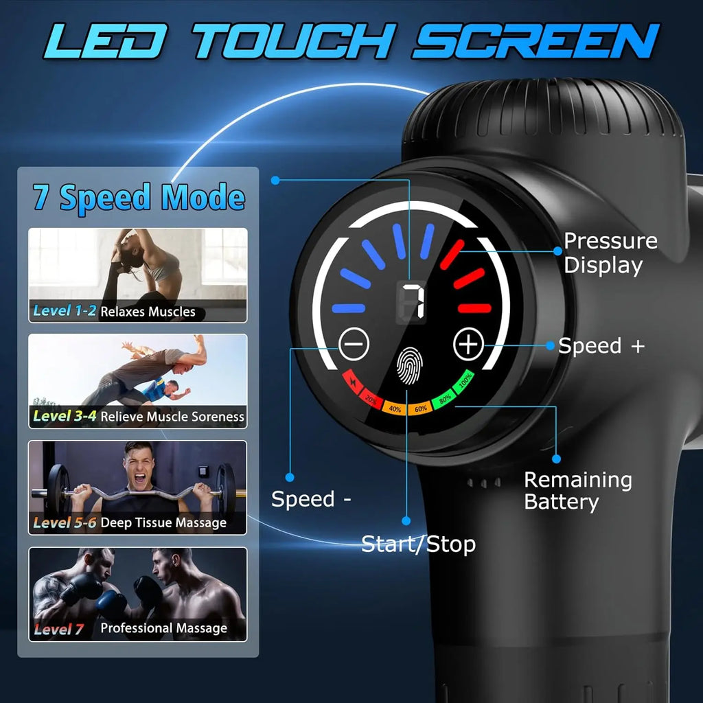 10-Head Deep Tissue Massage Gun