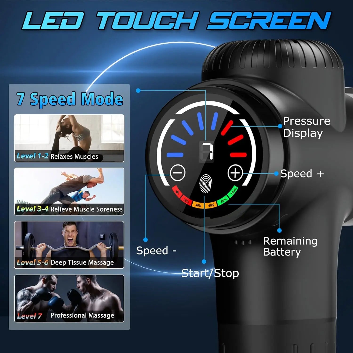 10-Head Deep Tissue Massage Gun