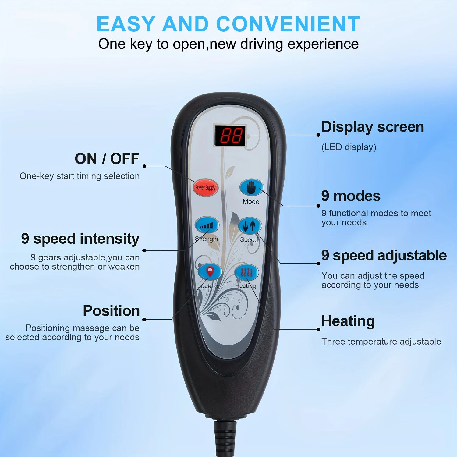 Heated Massage Chair Cushion Pad
