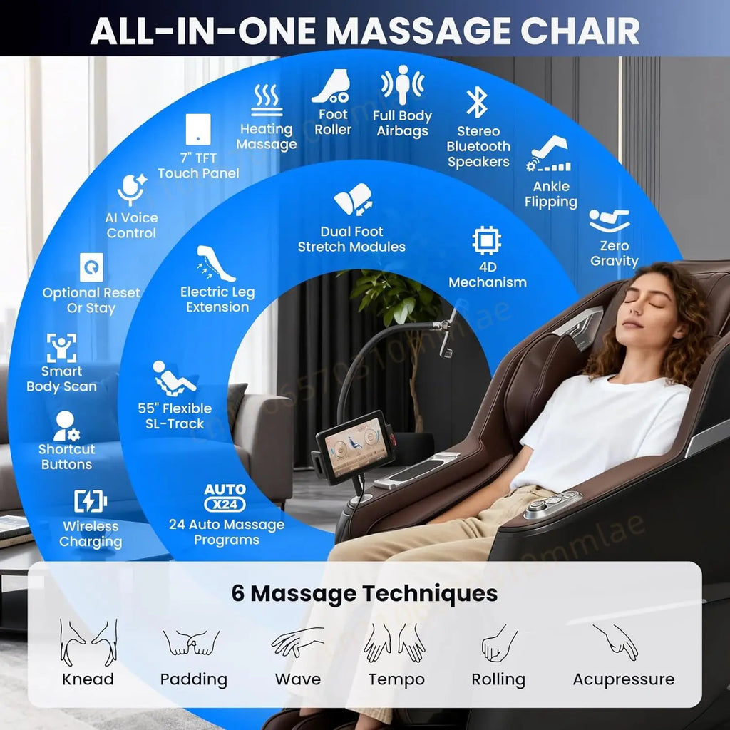 Advanced AI Massage Chair with 4D Body Scanning