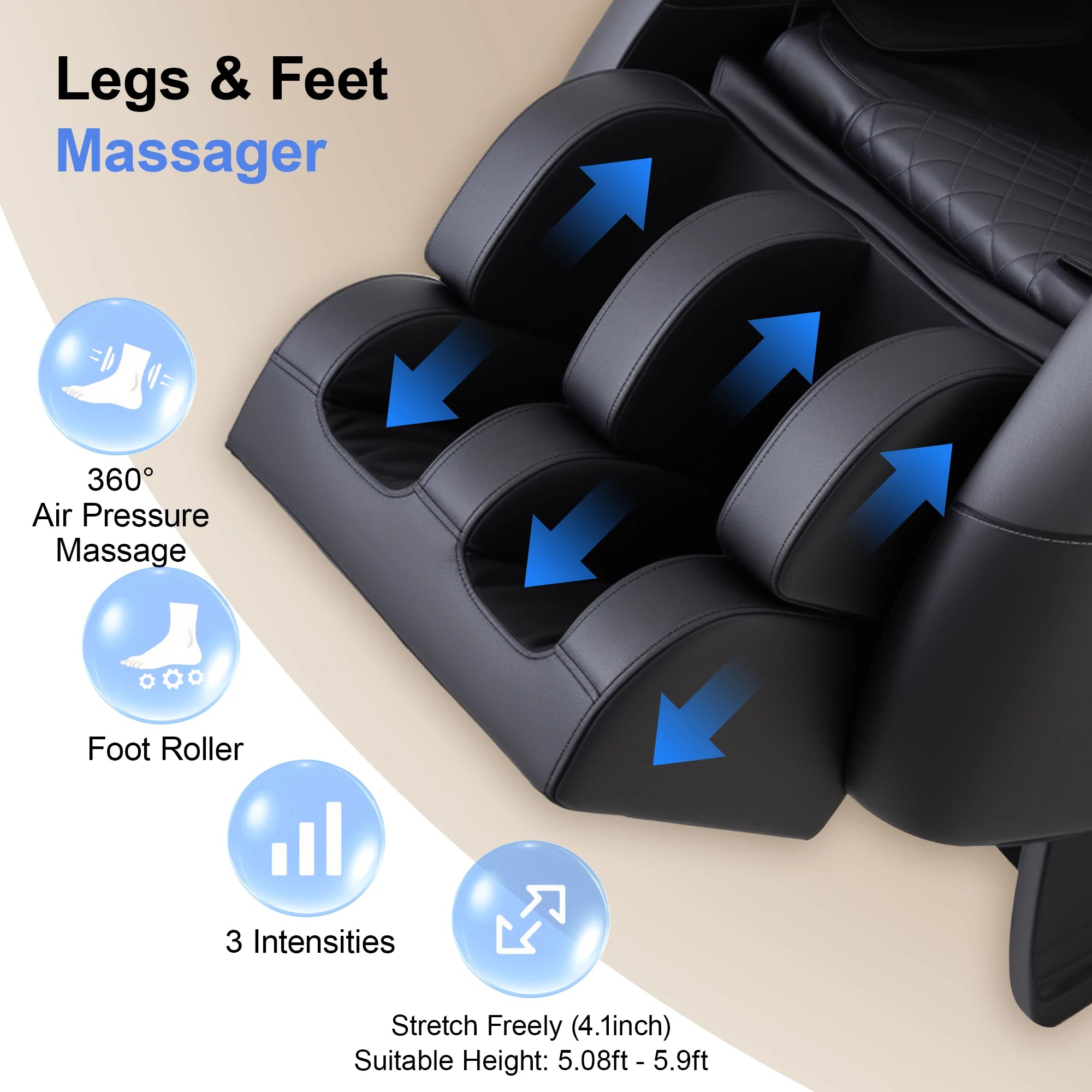 Full Body Zero Gravity Massage Chair (10 Rollers)
