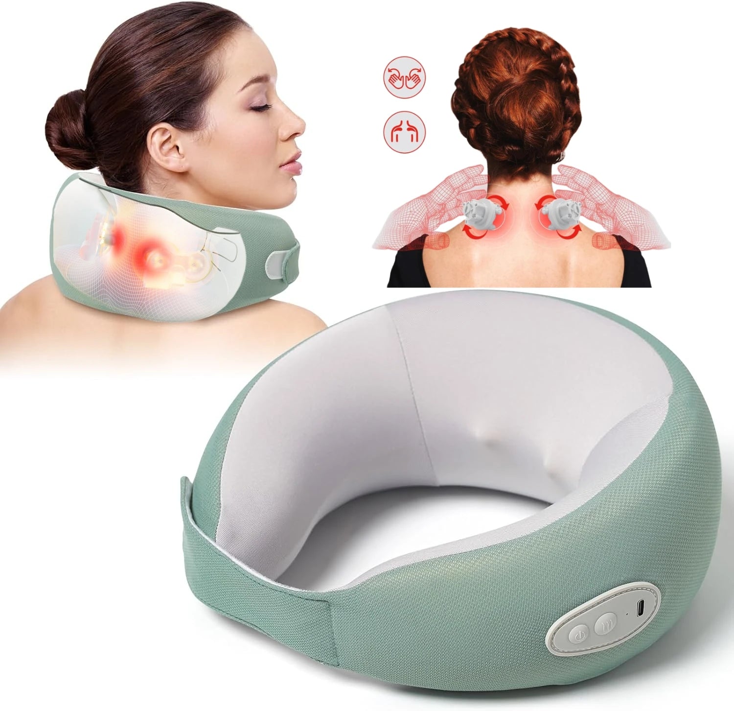 Cordless Shiatsu Neck Massage Pillow