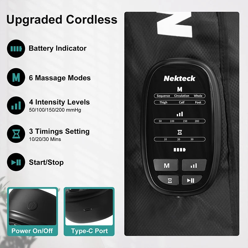 Necktec Cordless Air Leg Massager Boots