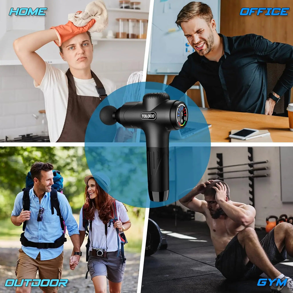 10-Head Deep Tissue Massage Gun