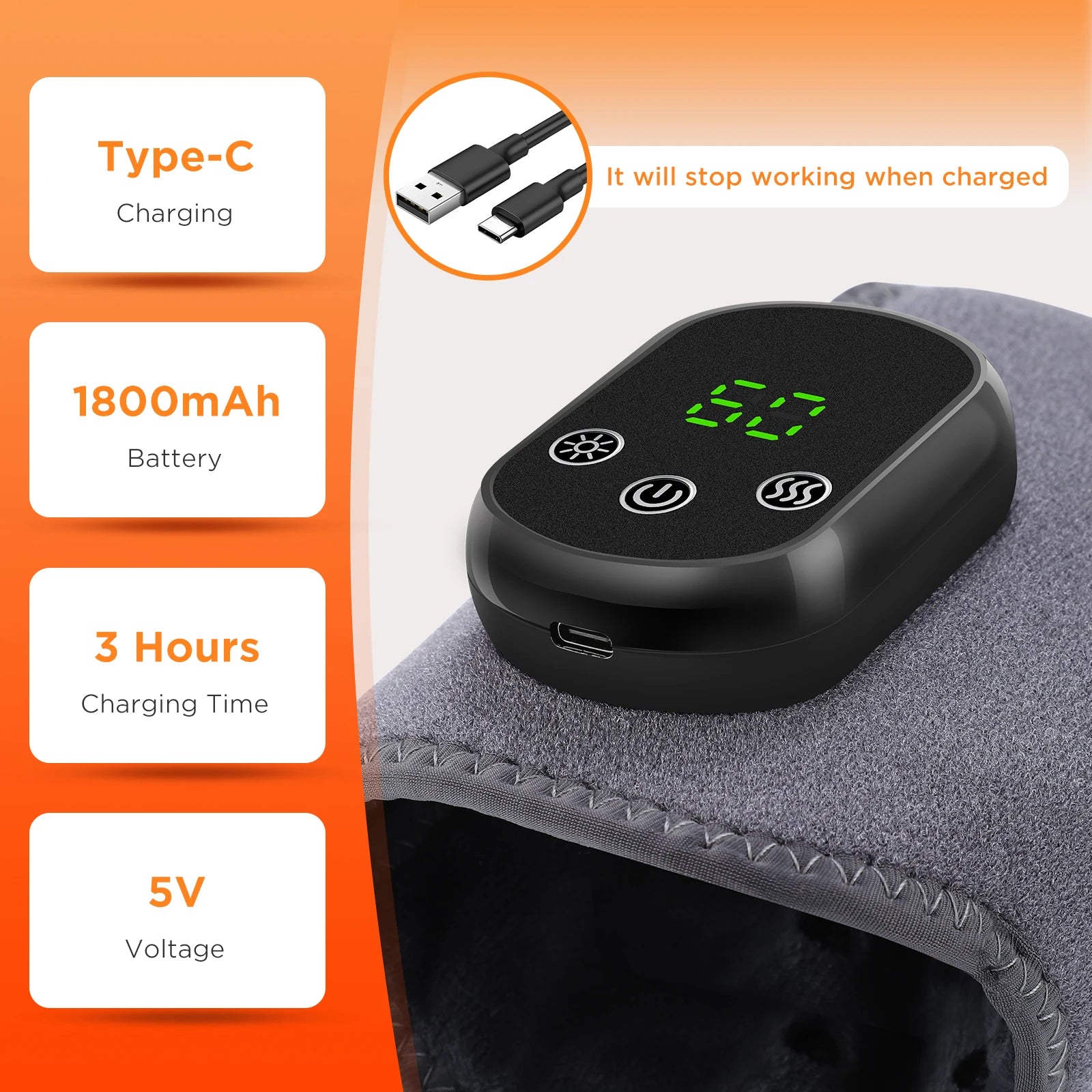 Electric Hot Compress Ankle Massager